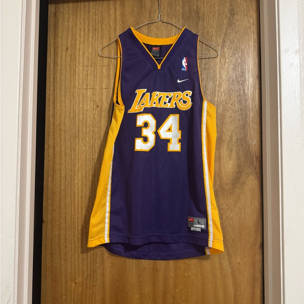 Nike Lakers Purple and Gold O’Neal Jersey 34